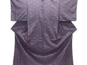 麻の葉模様織り出し十日町紬着物